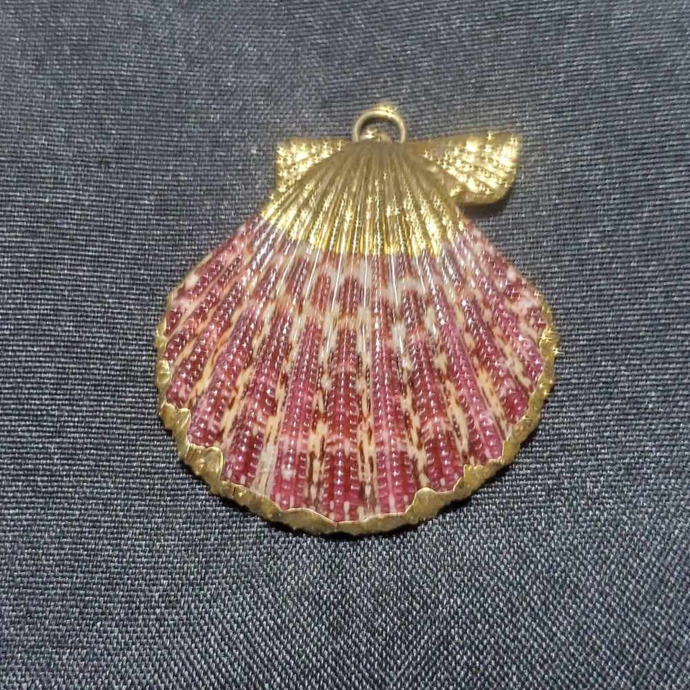 Larry Parker Gold Dipped Small Shell Pendant - image 1